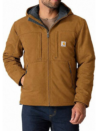 Carhartt Ανδρικό Μπουφάν Χειμωνιάτικο Puffer Αντιανεμικό Καφέ 106006-BRN