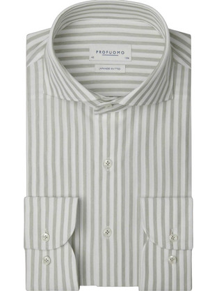 Profuomo Ανδρικό Πουκάμισο Ριγέ Slim Fit Πράσινο PPXH30024C