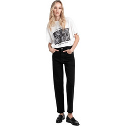 Toi & Moi Ψηλόμεσο Γυναικείο Τζιν Παντελόνι Mom Fit Εφαρμογή Μαύρο 20-5904-226