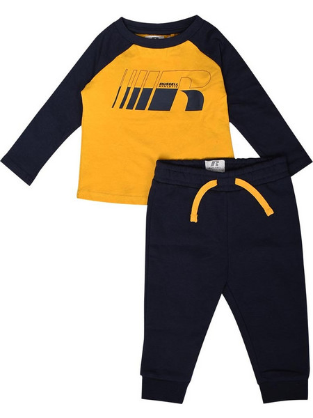 Russell Athletic Βρεφικό Σετ Φόρμας για Αγόρι Χειμωνιάτικο Navy Μπλε Κίτρινο RSL0364-374