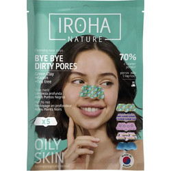 Iroha Bye Bye Dirty Pores Επιθέματα Μύτης για Μαύρα Στίγματα 5τμχ