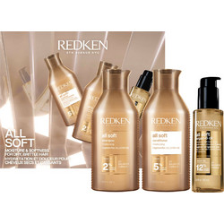 Redken All Soft Σετ Περιποίησης Μαλλιών Σαμπουάν 300ml + Conditioner 300ml + Λάδι 100ml