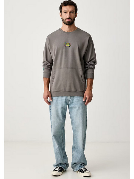 Hurley Ανδρικό Φούτερ με Τσέπες Γκρι MFTEUET0003-06