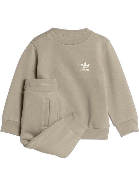 Adidas Βρεφικό Σετ Φόρμας Χειμωνιάτικο Μπεζ KE0446