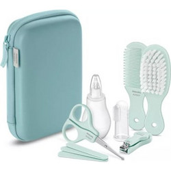 Philips Avent Σετ Περιποίησης Μωρού Πράσινο Mint με Θήκη 9τμχ SCH401/00