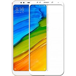 Προστατευτικό Οθόνης Tempered Glass για Xiaomi Redmi 5 άσπρο Full (OEM)