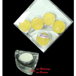 Set/5 Αρωματικά Κεριά Ρεσώ με Γυάλινη Βάση 236459 Lemon
