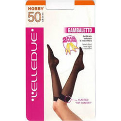 Elledue Hobby 50 DEN 2 Ζεύγη Onesize Μαύρο