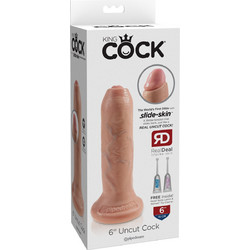 Pipedream King Cock 6" Uncut Ρεαλιστικό Dildo με Βεντούζα 16.5cm Flesh