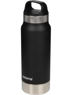 Sistema Stainless Steel Bottle Black 650ml