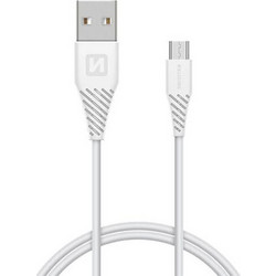 Καλώδιο Φόρτισης SWISSTEN (71504300) USB-A σε Micro USB - 2A, USB 2.0 - 1.5m - Λευκό SW71504300