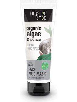 Natura Siberica Organic Algae & Mud Κρεμώδης Μάσκα Προσώπου για Καθαρισμό & Αντιγήρανση με Άργιλο 75ml