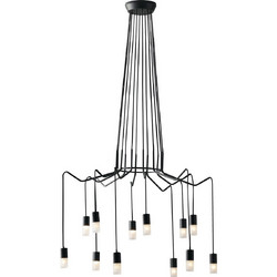 fan Europe Spider-S12 Κρεμαστό Φωτιστικό Οροφής Πολύφωτο G9 Ανθρακί