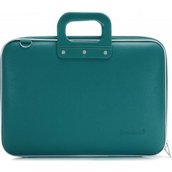 Bombata Classic Vinil Τσάντα Laptop Χειρός 16" Teal Blue