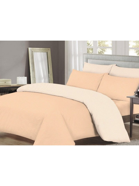 Γαρύφαλλο Σετ Σεντόνια Μονά Βαμβακερά 160x250 Μπεζ Πουά