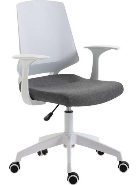 Zita Plus BS1150-W Καρέκλα Γραφείου Άσπρη Γκρι 01.0039