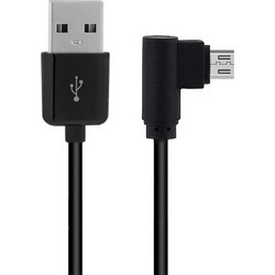 Καλώδιο USB 2.0 Σε USB Micro 90 Dual Easy USB 2m Μαύρο Powertech CAB-U125