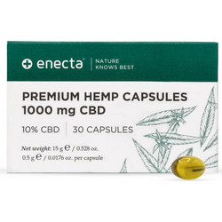 Enecta Premium Hemp Extract 10% CBD 1000mg 30 Κάψουλες