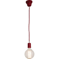 Home Lighting Cords Κρεμαστό Φωτιστικό Οροφής με Σχοινί Μονόφωτο E27 Κόκκινο 77-2288 Red