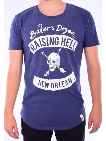 BAKERS DOZEN T-SHIRT ΛΑΙΜΟΚΟΨΗ 100%ΒΑΜΒΑΚΙ ΜΕ ΣΤΑΜΠΑ ΕΜΠΡΟΣ ΚΑΝΟΝΙΚΗ ΓΡΑΜΜΗ