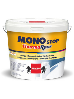 Berling MonoStop ThermoRoof Ελαστομερές Επαλειφόμενο Υβριδικό Μονωτικό Ταράτσας Λευκό 750ml