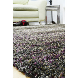 Sprintzio Emerald Χαλί Ορθογώνιο Shaggy 200x290cm 7404/193 Anthracite - Lila