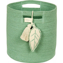 Καλάθι Αποθήκευσης Leaf LOR-BSK-LEAF-GR Green 30X30X30Cm Lorena Canals Βαμβάκι