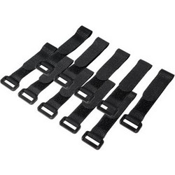 LogiLink Cable Tie With Velcro, Nylon, 10 pieces, Black (KAB0056)