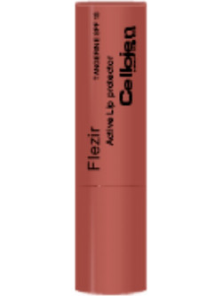 Cellojen Flezir Lip Protector Tangerine Lip Balm με Χρώμα SPF15 4gr