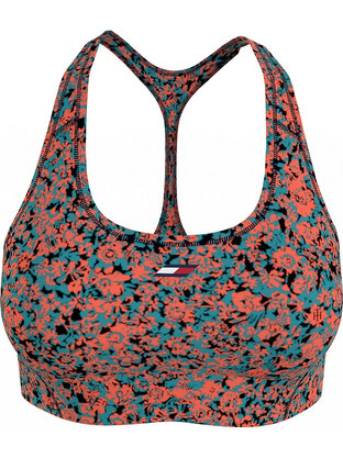 Tommy Hilfiger Sport Racer Bra Camo Print Αθλητικό Μπουστάκι με Μέτρια Στήριξη Πολύχρωμο S10S101155-0KQ
