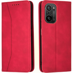 Bodycell Pu Leather Book Case Red (Xiaomi Poco F3 5G)