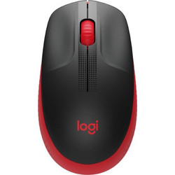 Logitech M190 Ασύρματο Ποντίκι Black Red