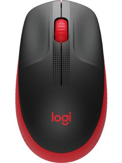 Logitech M190 Ασύρματο Ποντίκι Black Red
