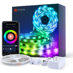 TECKIN RGB Smart WiFi LED Strip 5m Compatible with Alexa, Google Assistant and Remote Control (Energy Class A+++)