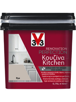 V33 Renovation Perfection Kitchen Χρώμα Πλακιδίων Rye Satin 0.75lt