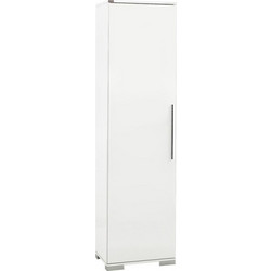 Ντουλάπα μονόφυλλη με 8 ράφια λευκή High Gloss White 50εκ*35εκ*187εκ