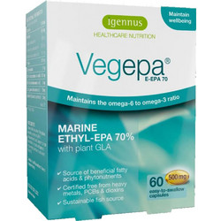 Igennus Vegepa E-EPA 70 Έλαιο Νυχτολούλουδου & Ιχθυέλαιο Λεμόνι 60 Κάψουλες