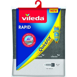 VILEDA Σιδερόπανο με Διπλό Υπόστρωμα Τριπλή Μεταλλική Επίστρωση για το Σίδερο RAPID QUICK FIX για Σιδερώστρες με Επιφάνεια Σιδερώματος 110-130x30-45cm
