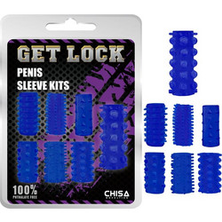 Chisa Novelties Get Lock Penis Sleeve Kits Blue