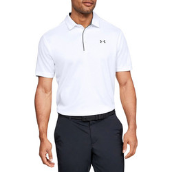 Under Armour Tech Ανδρική Αθλητική Μπλούζα Polo Λευκή 1290140-100