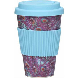 Polo Ποτήρι Bamboo με Καπάκι Γαλάζιο 450ml 915055-00