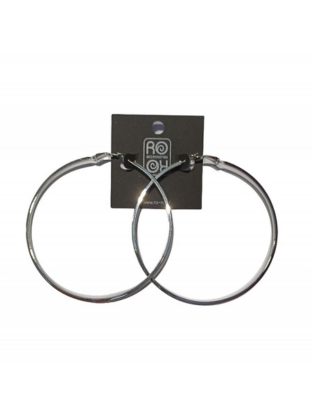 RO Accessories Γυναικεία Σκουλαρίκια Κρίκοι Ασημί E2S/80