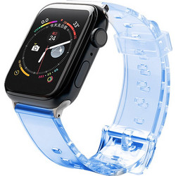 Hurtel Light Λουράκι Σιλικόνης Transparent / Blue (Apple Watch 42 / 44 / 45mm)