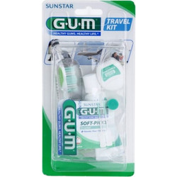 GUM - Travel Kit 156 με οδοντόκρεμα - οδοντόβουρτσα - οδοντικό νήμα - οδοντογλυφίδες