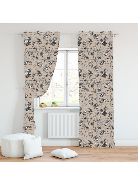 Mc Decor Κουρτίνα Floral με Τρουκς 140x280 340