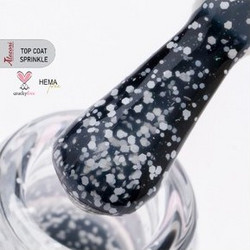 Alezori Non Wipe Sprinkle Top Coat Glitter Ημιμόνιμο Βερνίκι Νυχιών 15ml