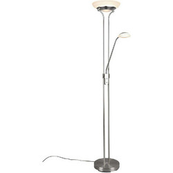 Φωτιστικό Δαπέδου Orson R40073507 1x27W & 1x4,5W Led Φ32cm 108cm Nickel Mat RL Lighting Μέταλλο,Γυαλί