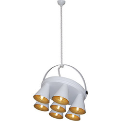 Home Lighting Brandon Κρεμαστό Φωτιστικό Οροφής με Σχοινί Πολύφωτο LED με Ρυθμιζόμενο Λευκό Φως Λευκό 77-3998