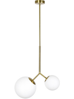Home Lighting Prato Κρεμαστό Φωτιστικό Οροφής Δίφωτο E27 Χρυσό 77-4490