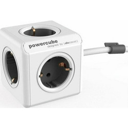 ALLOCACOC EU Power Cube 5 Θέσεων με καλώδιο Extended 1.5μ. - Γκρι
